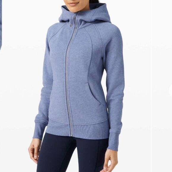 Lululemon Scuba Hoodie *Light Cotton FleeceHeathered Peri Purple W4AWNS 2 - Picture 1 of 10